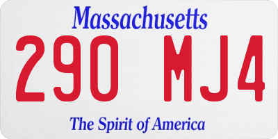MA license plate 290MJ4