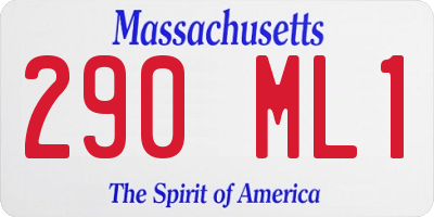 MA license plate 290ML1