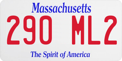 MA license plate 290ML2