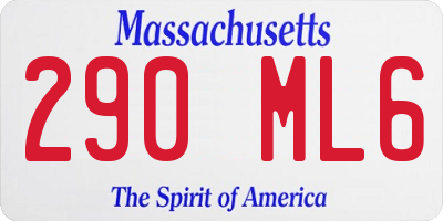MA license plate 290ML6