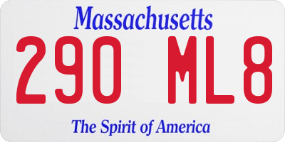 MA license plate 290ML8