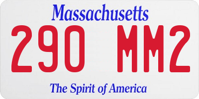 MA license plate 290MM2