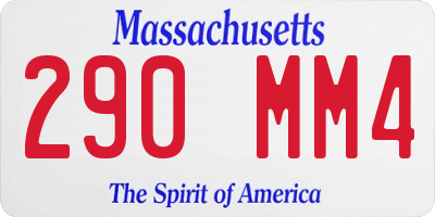 MA license plate 290MM4