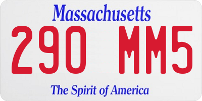 MA license plate 290MM5