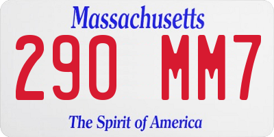 MA license plate 290MM7