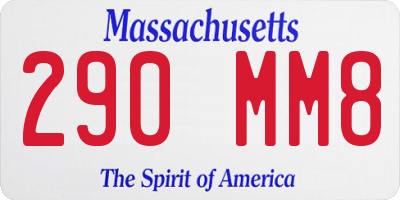MA license plate 290MM8