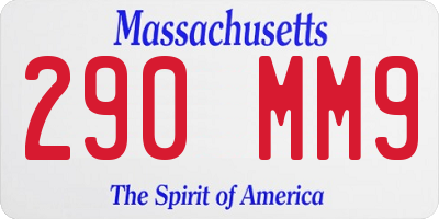 MA license plate 290MM9