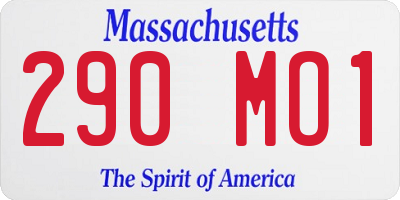 MA license plate 290MO1
