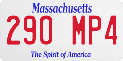MA license plate 290MP4