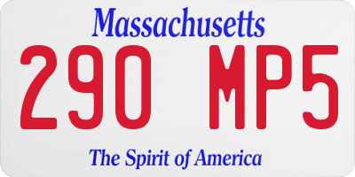 MA license plate 290MP5