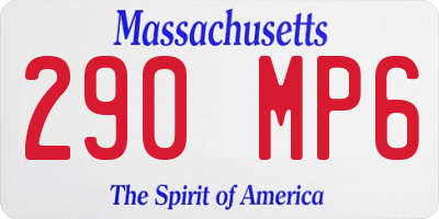 MA license plate 290MP6