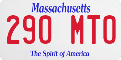MA license plate 290MT0