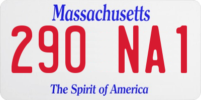 MA license plate 290NA1