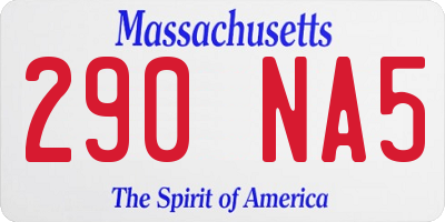 MA license plate 290NA5
