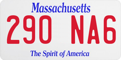 MA license plate 290NA6