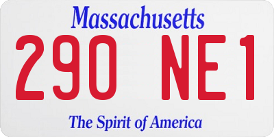 MA license plate 290NE1