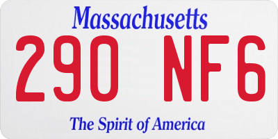 MA license plate 290NF6