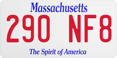 MA license plate 290NF8