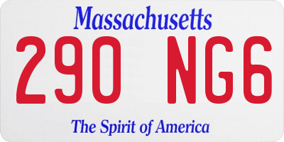 MA license plate 290NG6