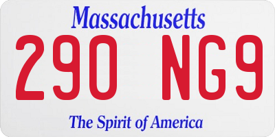 MA license plate 290NG9