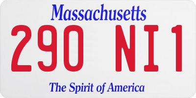 MA license plate 290NI1