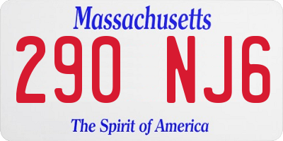 MA license plate 290NJ6