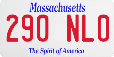MA license plate 290NL0