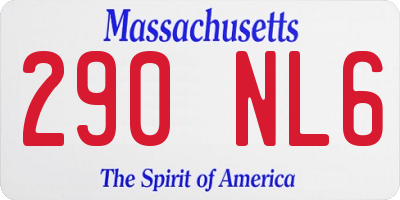 MA license plate 290NL6