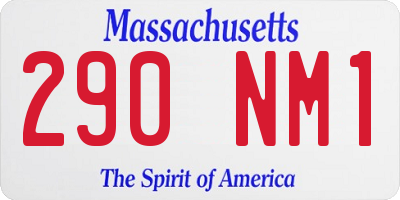 MA license plate 290NM1