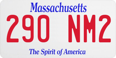 MA license plate 290NM2