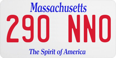 MA license plate 290NN0