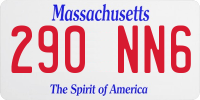 MA license plate 290NN6