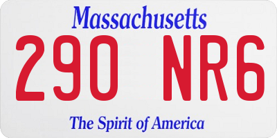 MA license plate 290NR6