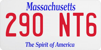 MA license plate 290NT6