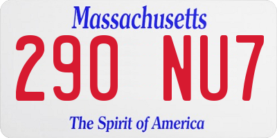 MA license plate 290NU7