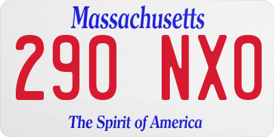 MA license plate 290NX0