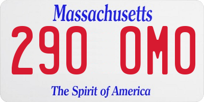 MA license plate 290OM0