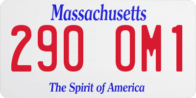 MA license plate 290OM1