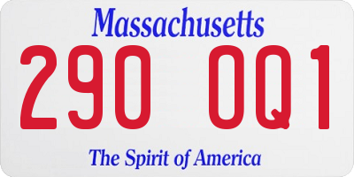 MA license plate 290OQ1