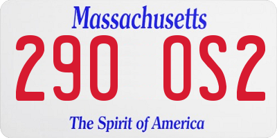 MA license plate 290OS2