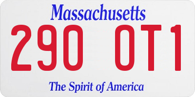 MA license plate 290OT1