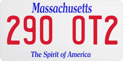 MA license plate 290OT2