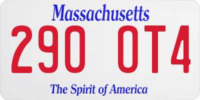 MA license plate 290OT4