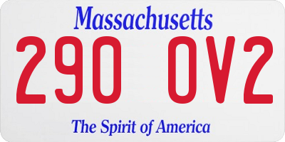 MA license plate 290OV2