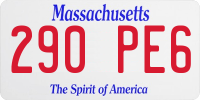 MA license plate 290PE6