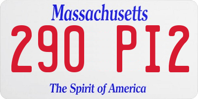 MA license plate 290PI2