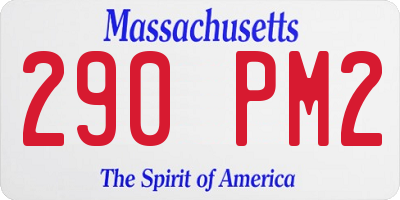 MA license plate 290PM2