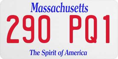 MA license plate 290PQ1