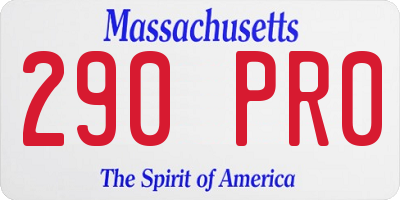 MA license plate 290PR0