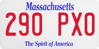 MA license plate 290PX0